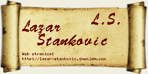 Lazar Stanković vizit kartica